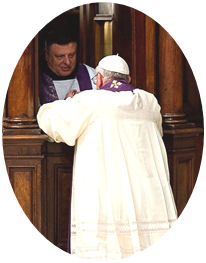 Pope Francis at Confession